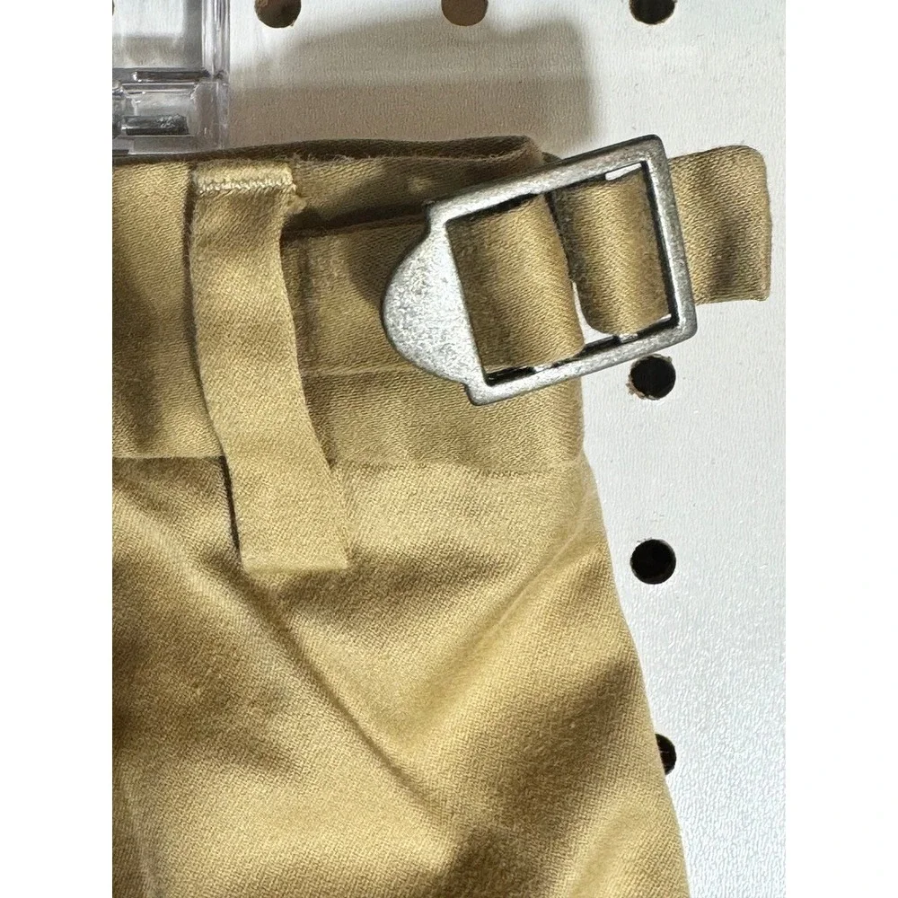 Banana Republic Vintage Y2K Mens Khaki Chino Pants Side Buckle 35x32 Tan 120171